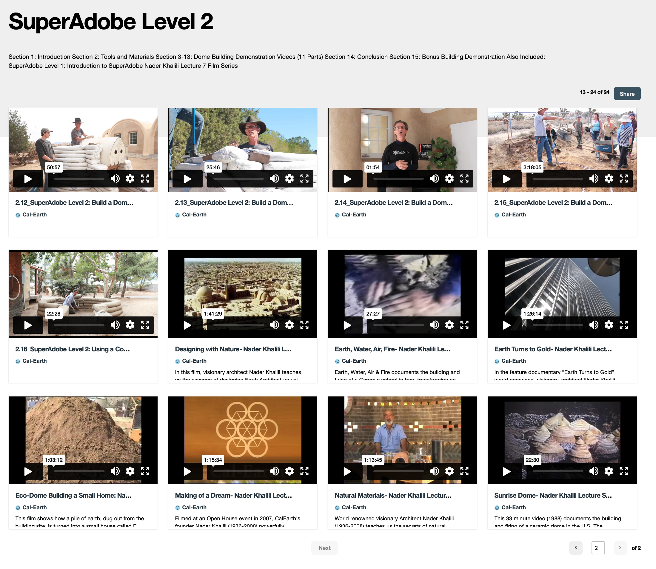 SuperAdobe Level 2 Online: Build A Dome (Includes Level 1)